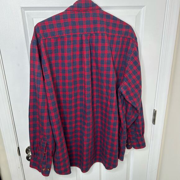 Brooks Brothers Flannel Size XL Red Grey 100% Cotton button-down - Picture 6 of 7